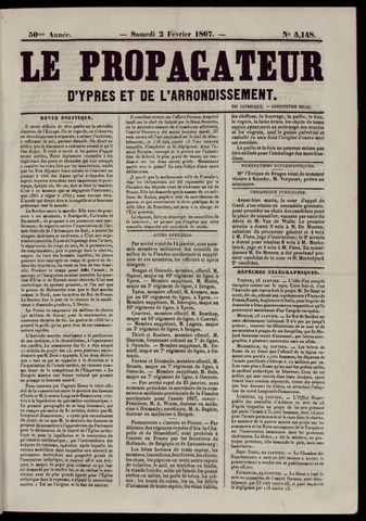 Le Propagateur (1818-1871) 1867-02-02
