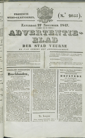 Het Advertentieblad (1825-1914) 1847-11-27