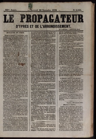 Le Propagateur (1818-1871) 1870-11-23