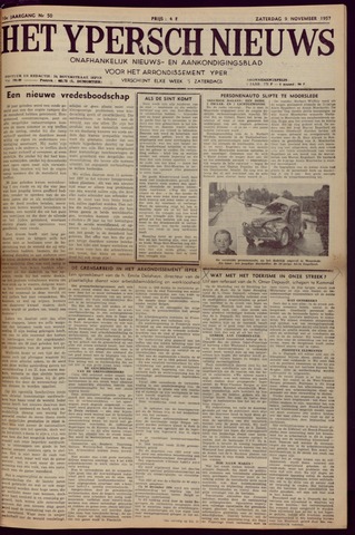 Het Ypersch nieuws (1929-1971) 1957-11-09