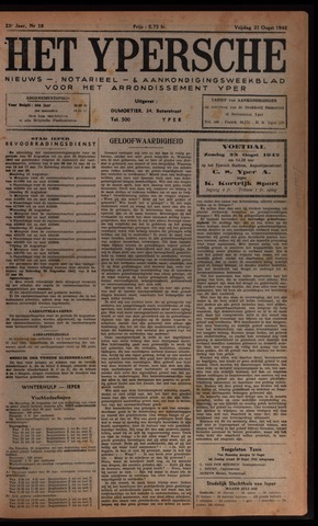 Het Ypersch nieuws (1929-1971) 1942-08-21
