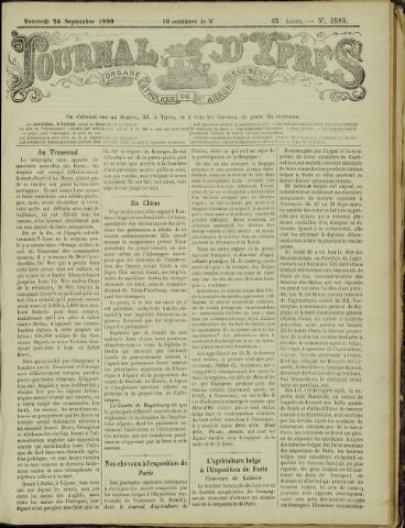 Journal d’Ypres (1874-1913) 1900-09-26