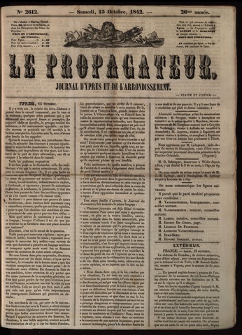 Le Propagateur (1818-1871) 1842-10-15