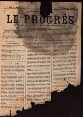 Le Progrès (1841-1914) 1883-10-11