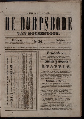 De Dorpsbode van Rousbrugge (1856-1866) 1861-06-13