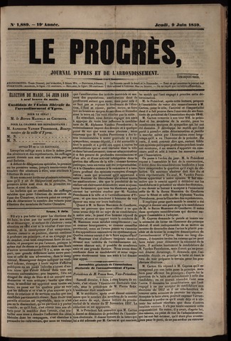 Le Progrès (1841-1914) 1859-06-09