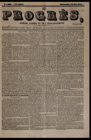 Le Progrès (1841-1914) 1854-05-14