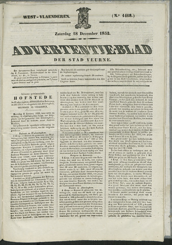 Het Advertentieblad (1825-1914) 1852-12-18