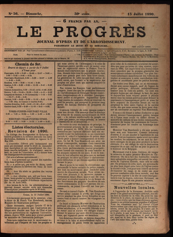 Le Progrès (1841-1914) 1890-07-13