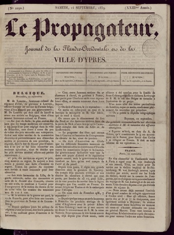 Le Propagateur (1818-1871) 1839-09-14