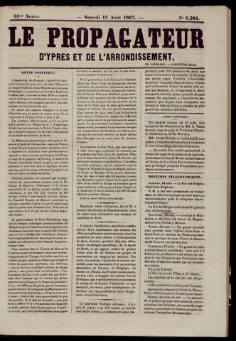 Le Propagateur (1818-1871) 1867-08-17