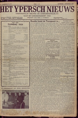Het Ypersch nieuws (1929-1971) 1959-08-01
