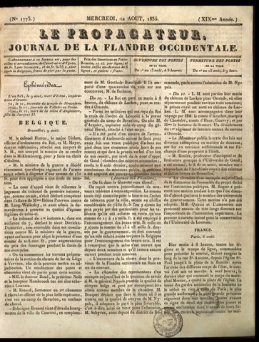 Le Propagateur (1818-1871) 1835-08-12