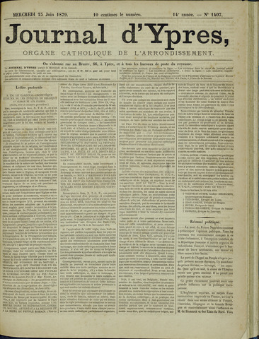 Journal d’Ypres (1874 - 1913) 1879-06-25