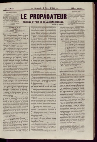 Le Propagateur (1818-1871) 1856-05-03
