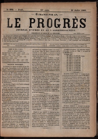 Le Progrès (1841-1914) 1881-07-21