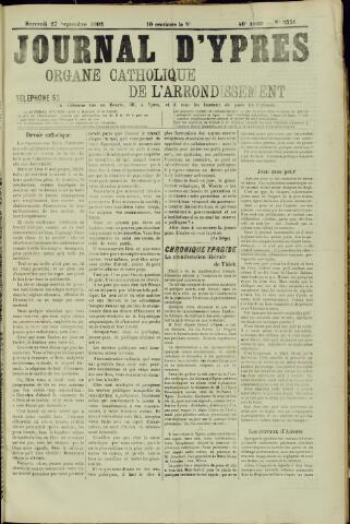 Journal d’Ypres (1874 - 1913) 1905-09-27