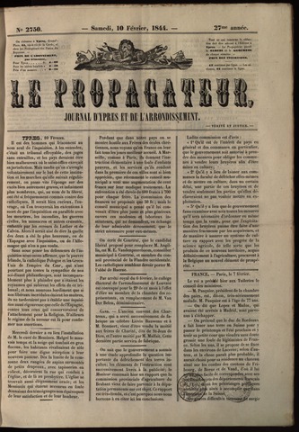 Le Propagateur (1818-1871) 1844-02-10