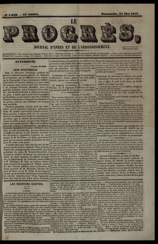 Le Progrès (1841-1914) 1851-05-25