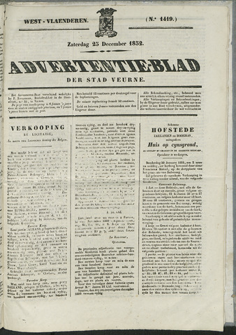 Het Advertentieblad (1825-1914) 1852-12-25