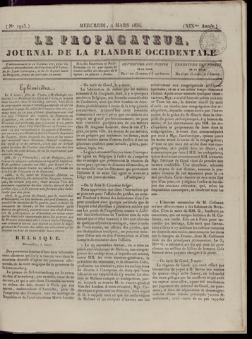 Le Propagateur (1818-1871) 1836-03-09