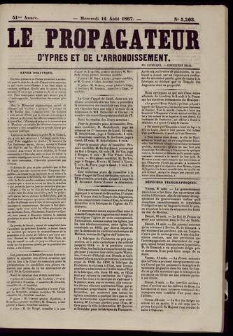 Le Propagateur (1818-1871) 1867-08-14