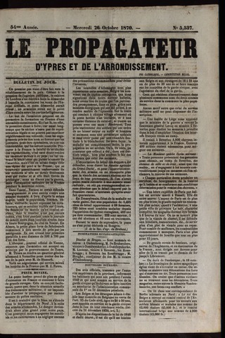 Le Propagateur (1818-1871) 1870-10-26