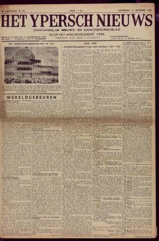 Het Ypersch nieuws (1929-1971) 1955-10-15