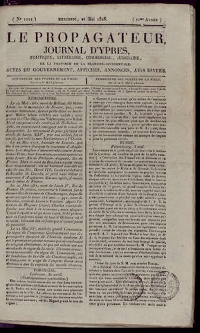 Le Propagateur (1818-1871) 1828-05-21