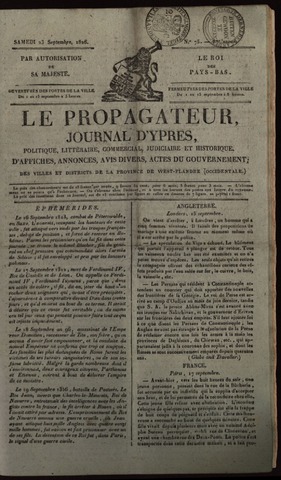 Le Propagateur (1818-1871) 1826-09-23
