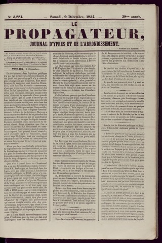 Le Propagateur (1818-1871) 1854-12-09