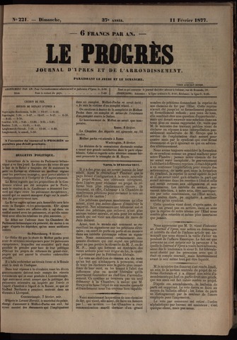 Le Progrès (1841-1914) 1877-02-11