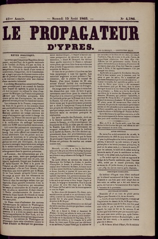 Le Propagateur (1818-1871) 1863-08-15
