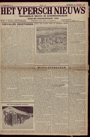 Het Ypersch nieuws (1929-1971) 1954-01-23