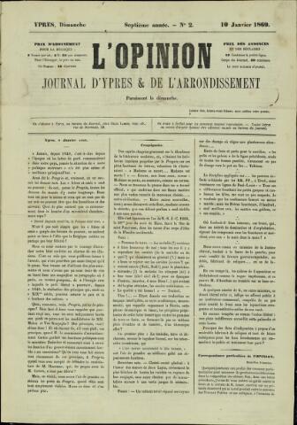 L’Opinion (1863-1873) 1869-01-10