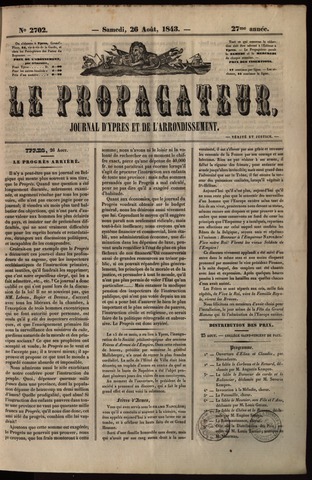 Le Propagateur (1818-1871) 1843-08-26