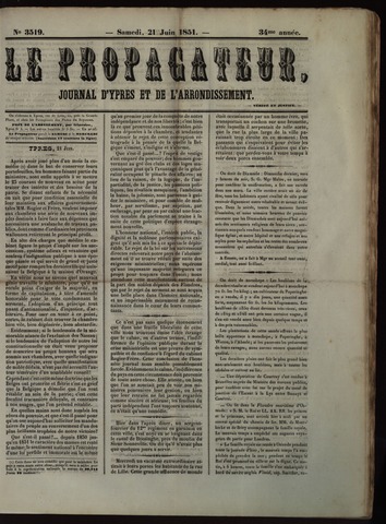 Le Propagateur (1818-1871) 1851-06-21