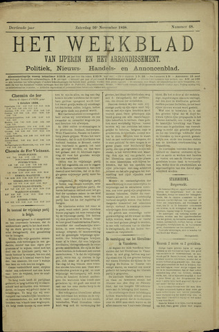 Het weekblad van Ijperen (1886-1906) 1898-11-26