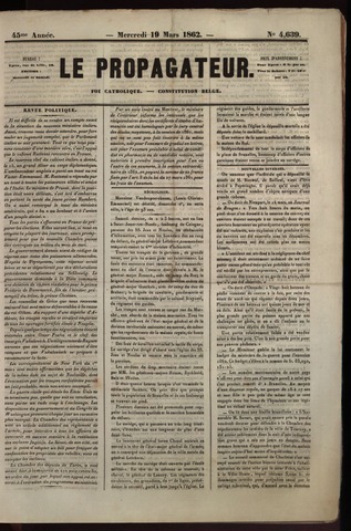 Le Propagateur (1818-1871) 1862-03-19