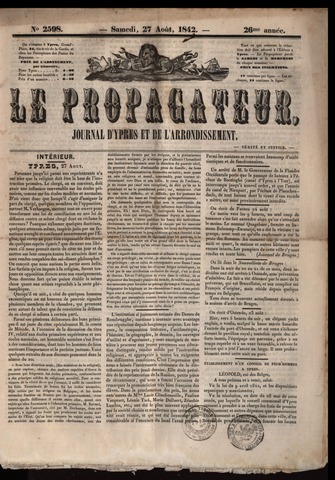 Le Propagateur (1818-1871) 1842-08-27