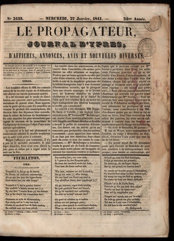 Le Propagateur (1818-1871) 1841-01-27