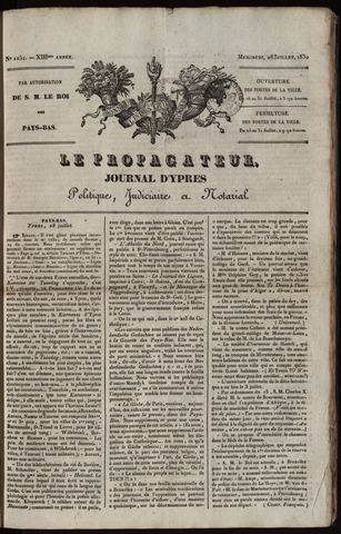 Le Propagateur (1818-1871) 1830-07-28