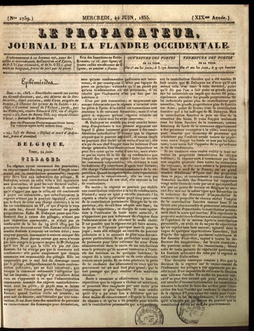 Le Propagateur (1818-1871) 1835-06-24