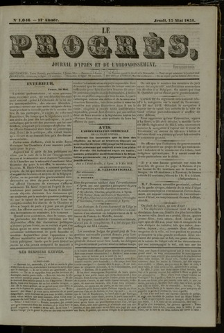 Le Progrès (1841-1914) 1851-05-15
