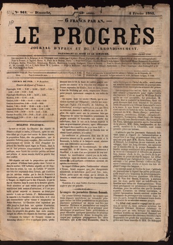Le Progrès (1841-1914) 1883-02-04