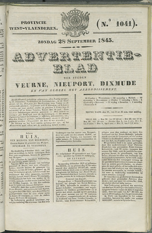 Het Advertentieblad (1825-1914) 1845-09-28