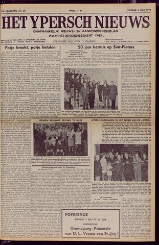 Het Ypersch nieuws (1929-1971) 1970-07-03