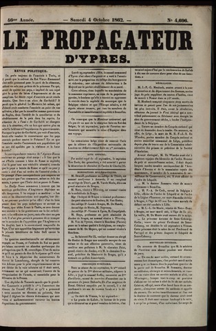Le Propagateur (1818-1871) 1862-10-04