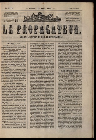 Le Propagateur (1818-1871) 1844-04-27