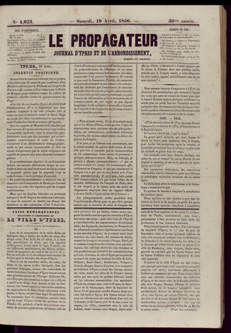 Le Propagateur (1818-1871) 1856-04-19